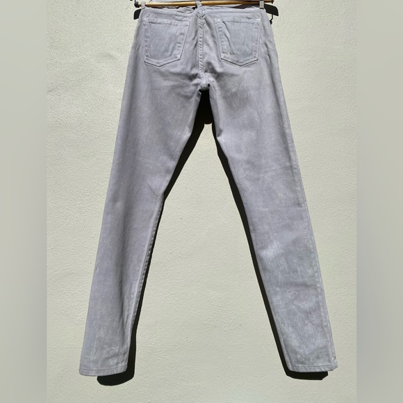Helmut Lang White Paint Splatter Gray Low Rise Jeans Size 26 - Picture 9 of 10